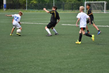 Orenburg, Rusya Federasyonu - 31 Temmuz 2017 yıl: çocuklar futbol mini futbol turnuvası şehir 