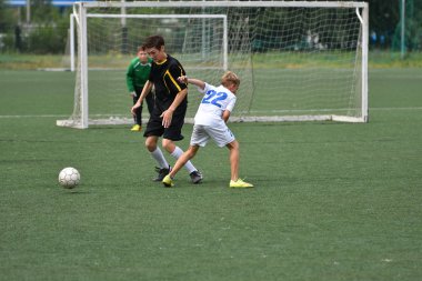 Orenburg, Rusya Federasyonu - 31 Temmuz 2017 yıl: çocuklar futbol mini futbol turnuvası şehir 
