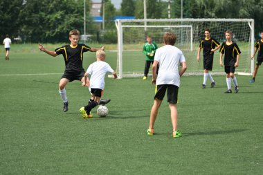 Orenburg, Rusya Federasyonu - 31 Temmuz 2017 yıl: çocuklar futbol mini futbol turnuvası şehir 