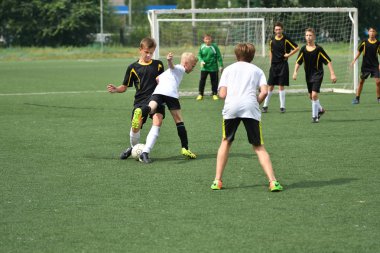 Orenburg, Rusya Federasyonu - 31 Temmuz 2017 yıl: çocuklar futbol mini futbol turnuvası şehir 