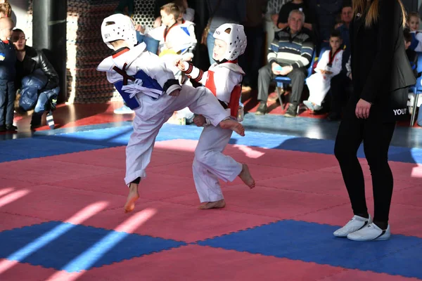 Orenburg Rusland Januari 2018 Jaar Kinderen Debuteren Taekwondo Championship School — Stockfoto