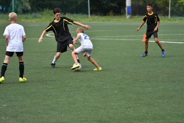 Orenburg Russia Luglio 2017 Anno Ragazzi Giocano Calcio Sul Torneo — Foto Stock