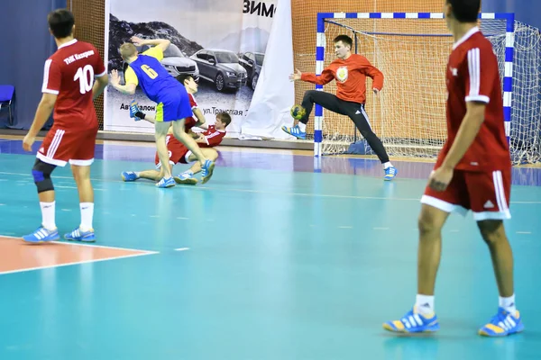 Orenburg Rusia Febrero13 2018 Año Niños Juegan Balonmano Torneo Internacional — Foto de Stock