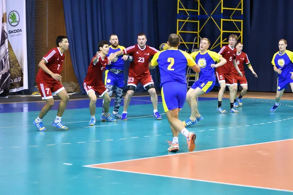 Orenburg Ryssland February13 2018 Pojkar Spelar Handboll Internationella Handbollsturnering Minnet — Stockfoto