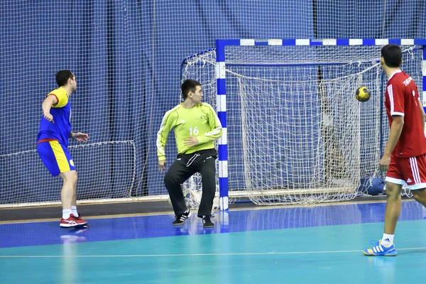 Orenbourg Russie Février 2018 Année Les Garçons Jouent Handball Tournoi — Photo