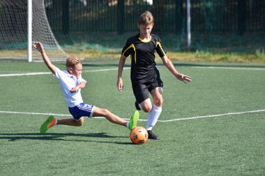 Orenburg, Rusya Federasyonu - 18 Ağustos 2017 yıl: çocuklar futbol mini futbol turnuvası şehir 