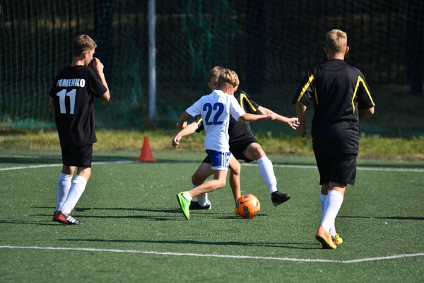 Orenburg Russia Agosto 2017 Anno Ragazzi Giocano Calcio Sul Torneo — Foto Stock