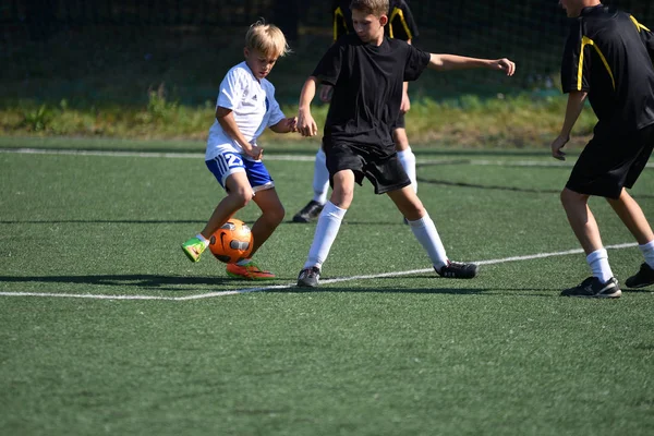 Orenburg Rússia Agosto 2017 Ano Meninos Jogam Futebol Torneio City — Fotografia de Stock