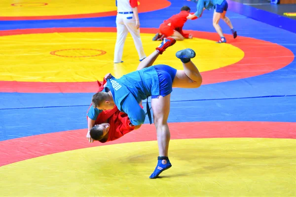 Orenburg Russia October 2016 Boys Competitions Self Defense Weapons Championship — Stock Photo, Image
