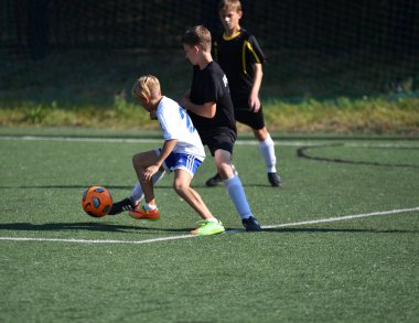 Orenburg, Rusya Federasyonu - 18 Ağustos 2017 yıl: çocuklar futbol mini futbol turnuvası şehir 