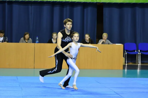 Orenburg Russia May 2017 Year Juniors Compete Sports Acrobatics Open — Stock Photo, Image