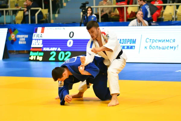 Orenburg Russie Mai 2018 Des Garçons Concourent Judo Pour Coupe — Photo