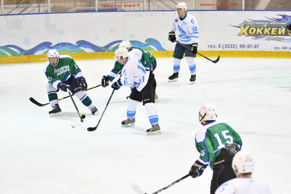 Orenburg Rusland April 2017 Jaar Mannen Spelen Hockey Ijshockeytoernooi Challenge — Stockfoto