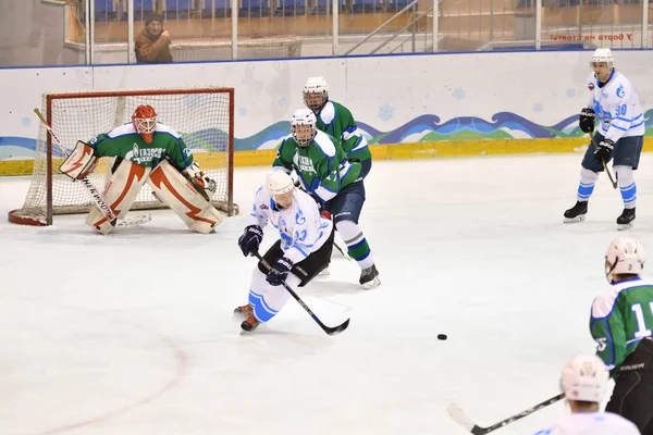 Orenburg Rusko Dubna 2017 Rok Muži Hrají Hokej Hokejovém Turnaji — Stock fotografie