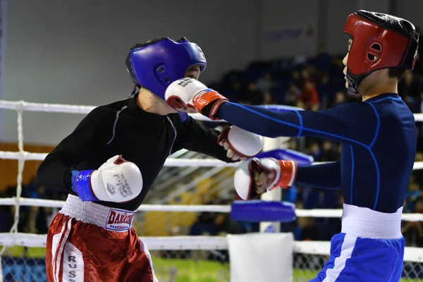 Orenburg Rusia Febrero 2017 Año Los Combatientes Compiten Artes Marciales —  Fotos de Stock