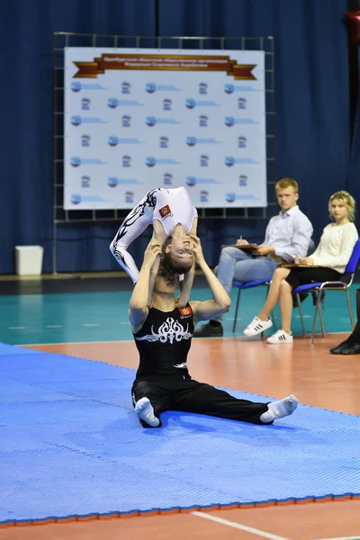 Όρεμπουργκ Ρωσία Μαΐου 2017 Έτος Juniors Ανταγωνίζονται Αθλήματα Ακροβατικά Στο — Φωτογραφία Αρχείου