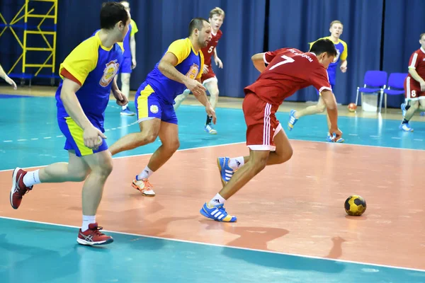 Orenbourg Russie Février 2018 Année Les Garçons Jouent Handball Tournoi — Photo