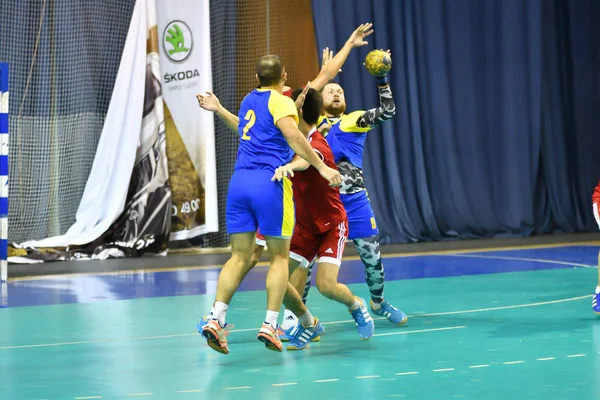 Orenburg Rússia February13 2018 Ano Meninos Jogam Handebol Torneio Internacional — Fotografia de Stock