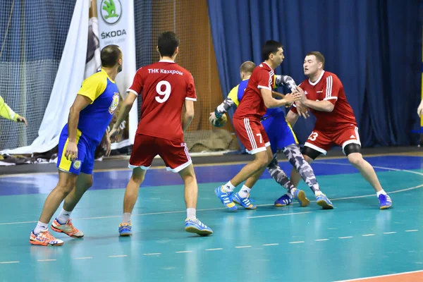 Orenburg Ryssland February13 2018 Pojkar Spelar Handboll Internationella Handbollsturnering Minnet — Stockfoto