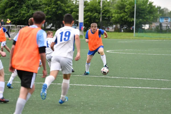 Orenburg Rusko Června 2017 Rok Chlapci Hrají Fotbal Otevřené Mistrovství — Stock fotografie