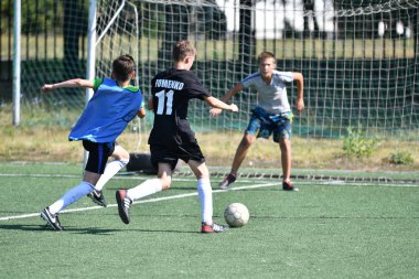 Orenburg, Rusya Federasyonu - 18 Ağustos 2017 yıl: çocuklar futbol mini futbol turnuvası şehir 