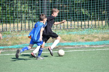 Orenburg, Rusya Federasyonu - 18 Ağustos 2017 yıl: çocuklar futbol mini futbol turnuvası şehir 