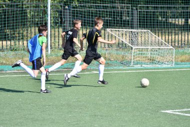 Orenburg, Rusya Federasyonu - 18 Ağustos 2017 yıl: çocuklar futbol mini futbol turnuvası şehir 