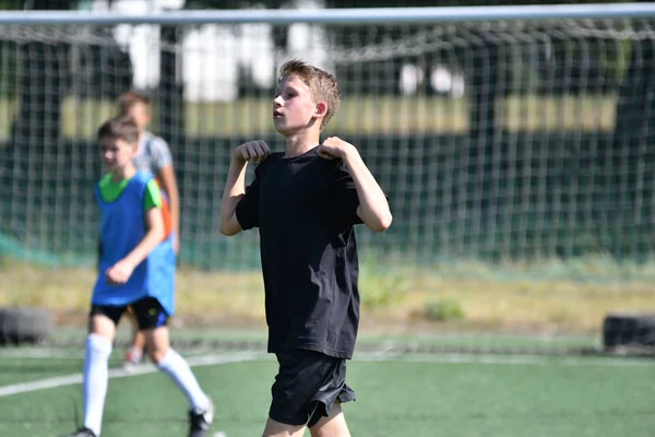 Orenburg Russia August 2017 Year Boys Play Football City Tournament — Stock Photo, Image