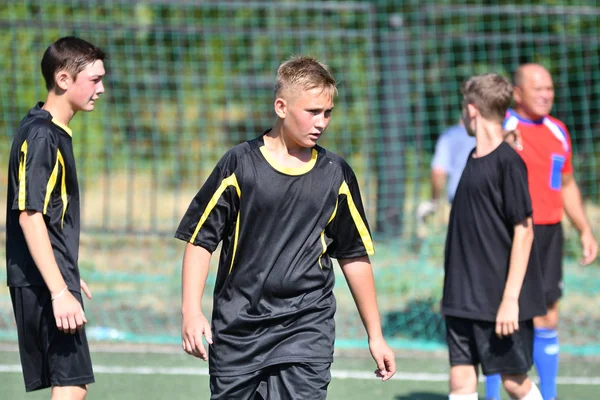 Orenburg Rusia Agosto 2017 Año Los Niños Juegan Fútbol Torneo — Foto de Stock