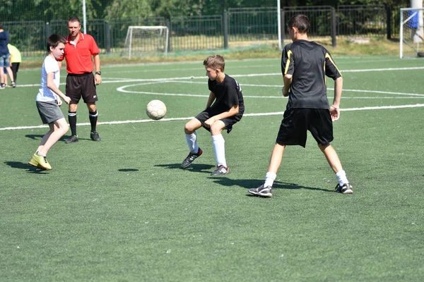 Orenburg Rússia Agosto 2017 Ano Meninos Jogam Futebol Torneio City — Fotografia de Stock