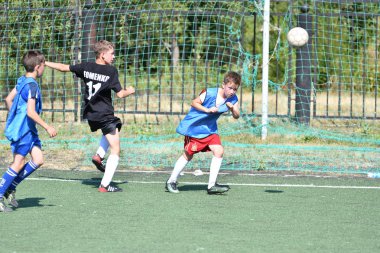 Orenburg, Rusya Federasyonu - 18 Ağustos 2017 yıl: çocuklar futbol mini futbol turnuvası şehir 