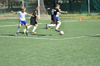 Orenburg, Rusya Federasyonu - 18 Ağustos 2017 yıl: çocuklar futbol mini futbol turnuvası şehir 
