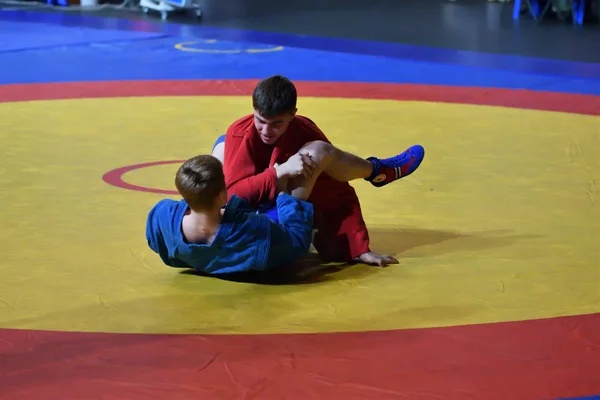 Orenburg Russia October 2016 Boys Competitions Self Defense Weapons Championship — Stock Photo, Image