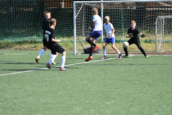 Orenburg Rusia Agosto 2017 Año Los Niños Juegan Fútbol Torneo —  Fotos de Stock