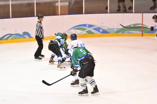 Orenburg Russland April 2017 Jahr Männer Spielen Hockey Auf Eishockey — Stockfoto