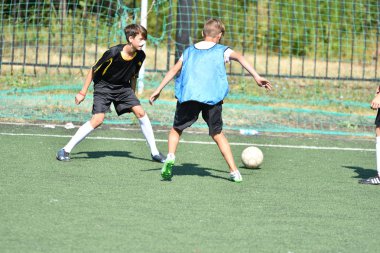 Orenburg, Rusya Federasyonu - 18 Ağustos 2017 yıl: çocuklar futbol mini futbol turnuvası şehir 