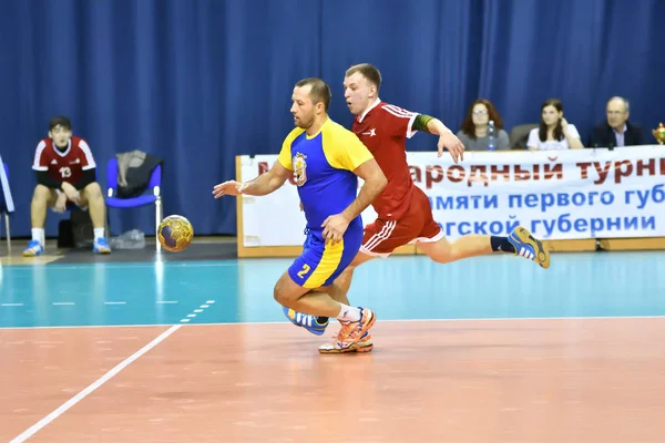 Orenburg Russia February13 2018 Year Boys Play Handball International Handball — Stock Photo, Image