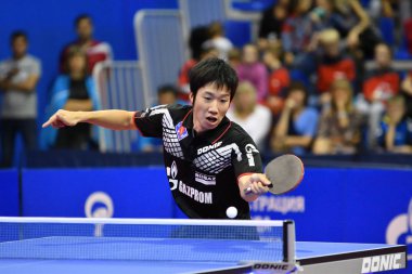 Orenburg, Rusya Federasyonu - 28 Eylül 2017 yıl: çocuk oyun Masa Tenisi rekabet