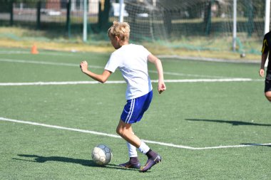 Orenburg, Rusya Federasyonu - 18 Ağustos 2017 yıl: çocuklar futbol mini futbol turnuvası şehir 