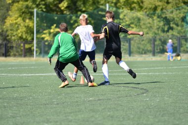 Orenburg, Rusya Federasyonu - 18 Ağustos 2017 yıl: çocuklar futbol mini futbol turnuvası şehir 