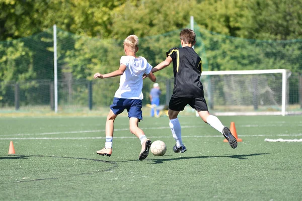 Orenburg Rússia Agosto 2017 Ano Meninos Jogam Futebol Torneio City — Fotografia de Stock