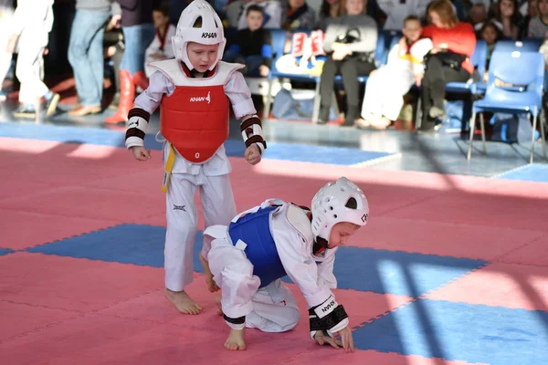 Orenburg Rusko Ledna 2018 Let Děti Soutěžily Taekwondu Mistrovské Škole — Stock fotografie