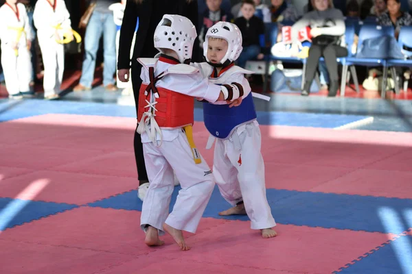 Orenburg Rusko Ledna 2018 Let Děti Soutěžily Taekwondu Mistrovské Škole — Stock fotografie