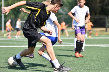 Orenburg, Rusya Federasyonu - 18 Ağustos 2017 yıl: çocuklar futbol mini futbol turnuvası şehir 