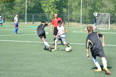 Orenburg, Rusya Federasyonu - 18 Ağustos 2017 yıl: çocuklar futbol mini futbol turnuvası şehir 