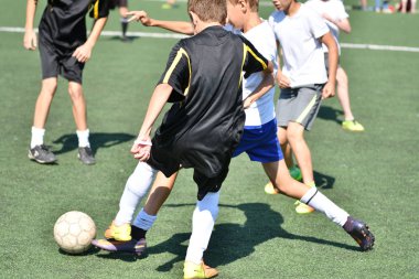 Orenburg, Rusya Federasyonu - 18 Ağustos 2017 yıl: çocuklar futbol mini futbol turnuvası şehir 