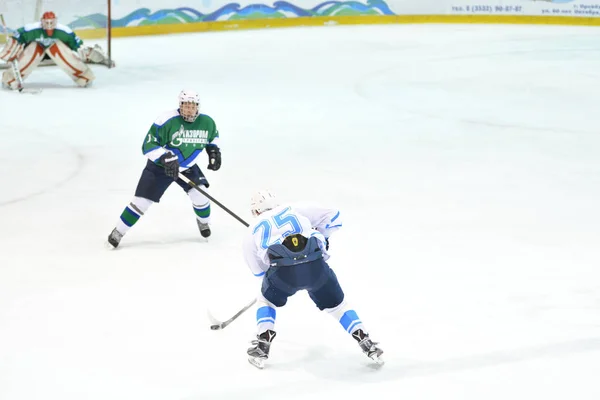 Orenburg Russland April 2017 Jahr Männer Spielen Hockey Auf Eishockey — Stockfoto