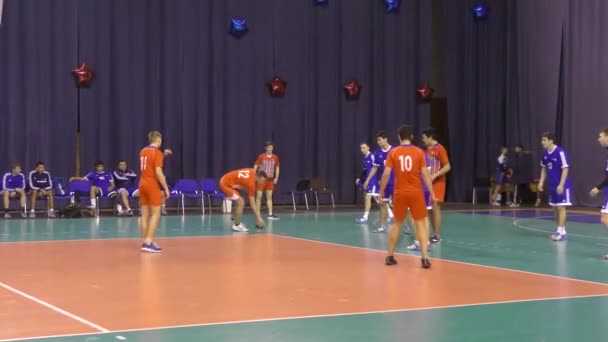 Orenburg Rusland Februar 2018 Drenge Spille Håndbold International Håndbold Turnering – Stock-video