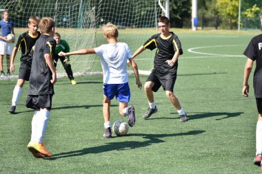 Orenburg, Rusya Federasyonu - 18 Ağustos 2017 yıl: çocuklar futbol mini futbol turnuvası şehir 