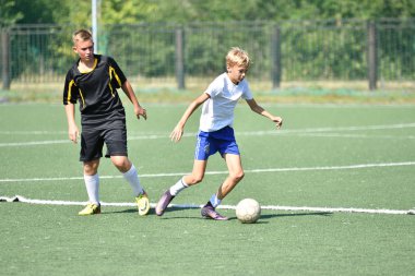 Orenburg, Rusya Federasyonu - 18 Ağustos 2017 yıl: çocuklar futbol mini futbol turnuvası şehir 